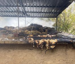 İncirliova’da 50 balya saman yandı